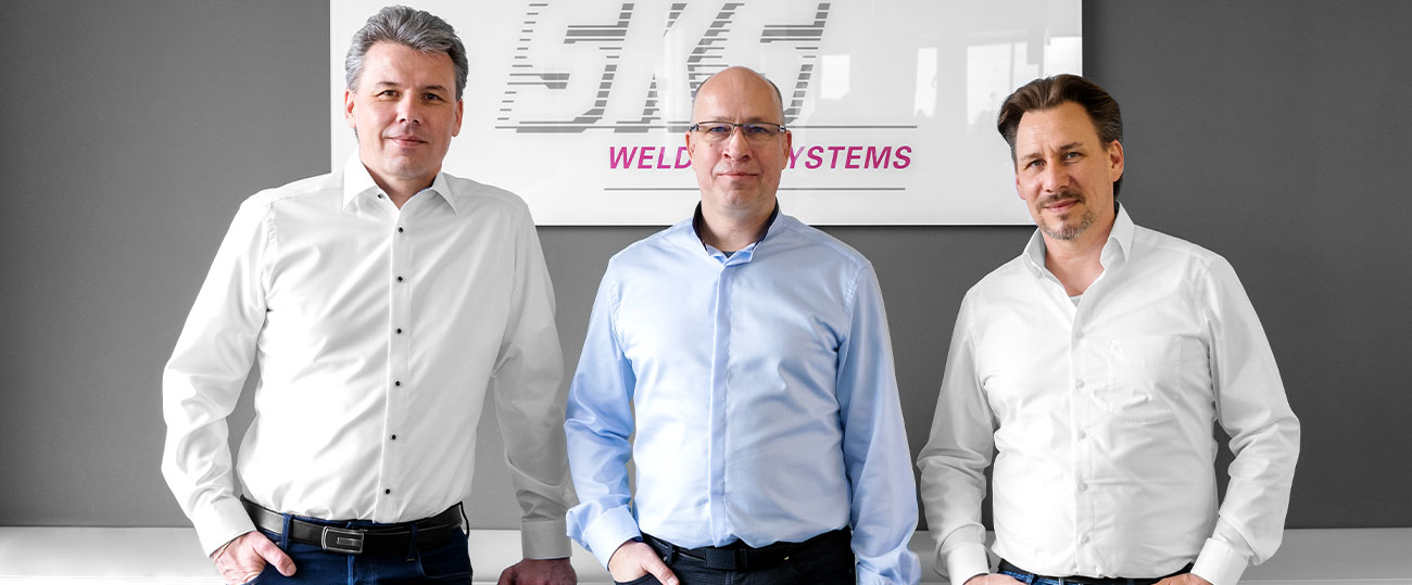 Von links nach rechts: Thomas Klein (Managing Director SKS), Kay Bruns (Geschäftsführer Leipold), Markus Klein (Managing Director  SKS) 