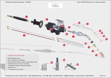 SKS Frontpull 8i Lite welding torch – parts overview