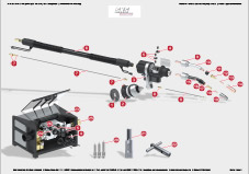 SKS Teileübersicht Schweißbrenner Frontpull 8 - 23° Version Aluminium