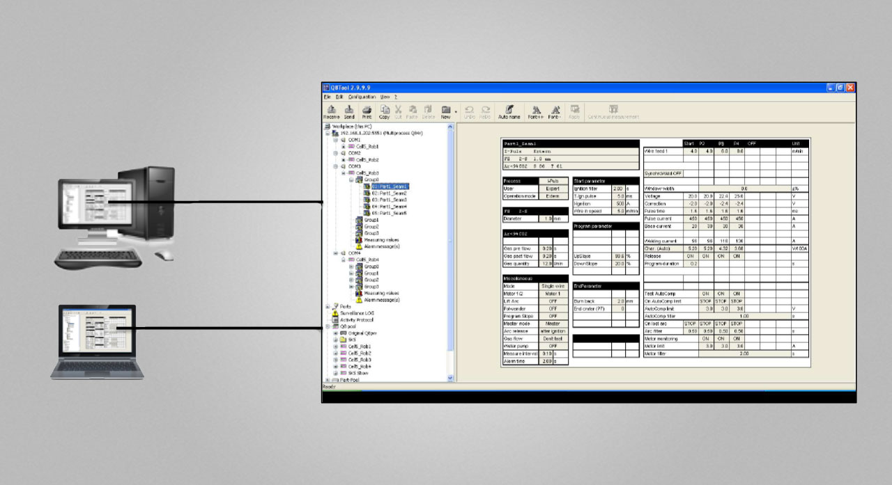 SKS Schweißdatenaufzeichnung mit Q8Tool Software