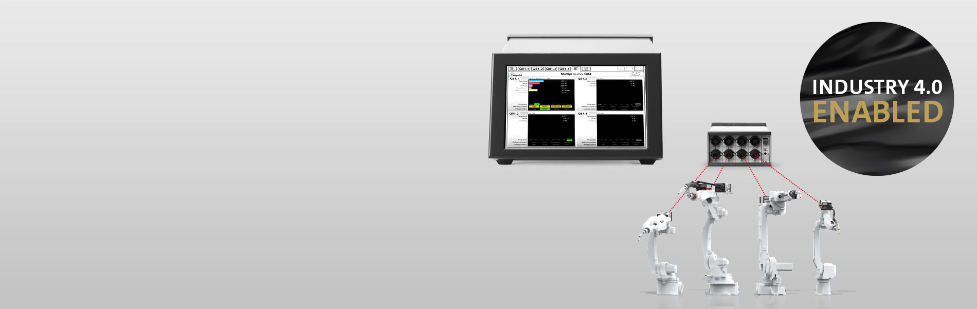 Q84s weld process controller for the simultaneous control of up to four welding machines